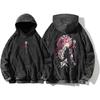 Ram Re:Mikina s grafickým motivem Manga Vintage Praná Oversized Streetwear Pánské Dámské Oblečení Podzim Dlouhý Rukáv 100% Bavlna S Kapucí