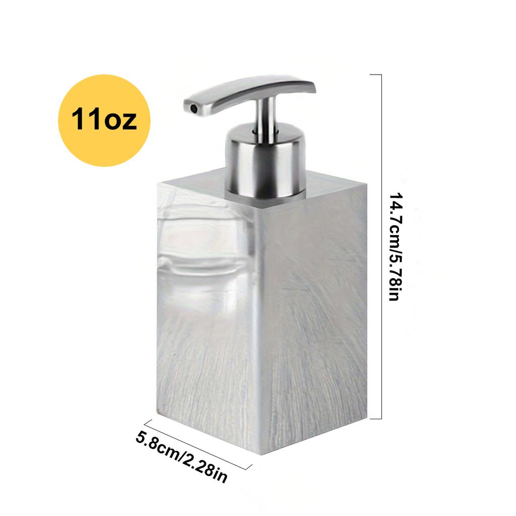 Stainless Steel Soap Dispenser, Refillable Manual Press Soap Dispenser,  for Hold Liquids, Shower Gels, Shampoos, Lotions
