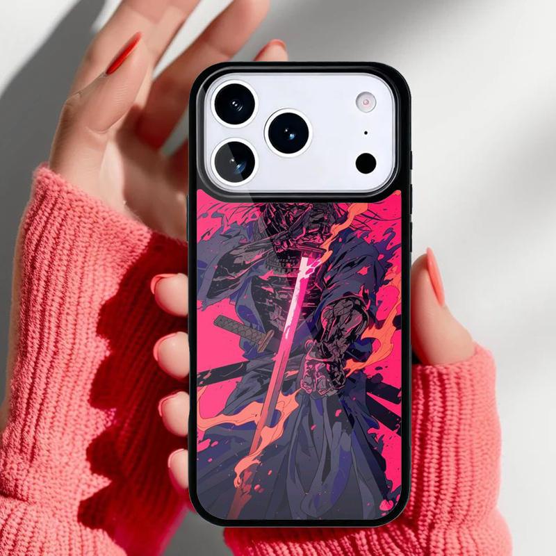 Samurai Oni Mask Phone Case for iPhone 17 Air 16e 15 14 13 Pro Max Back Cover for 12 11 Pro Coque