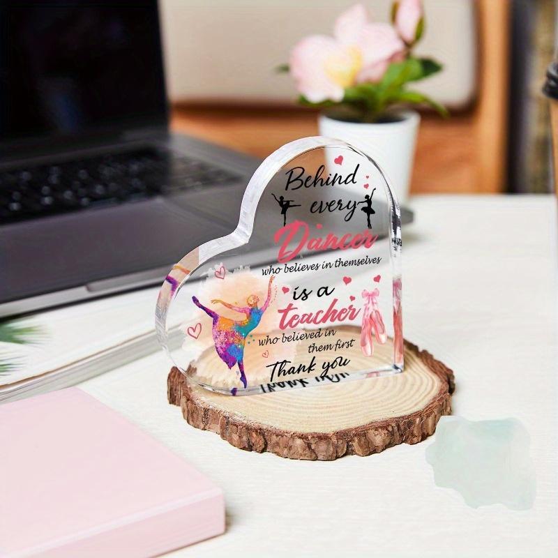 Dance Teacher Heart Souvenir - Elegant Acrylic Appreciation Gift for Instructors