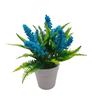 Plastic Artificial Lavender Bonsai Multicolor Faux Lavender Flower Potted Plant  Home Decoration