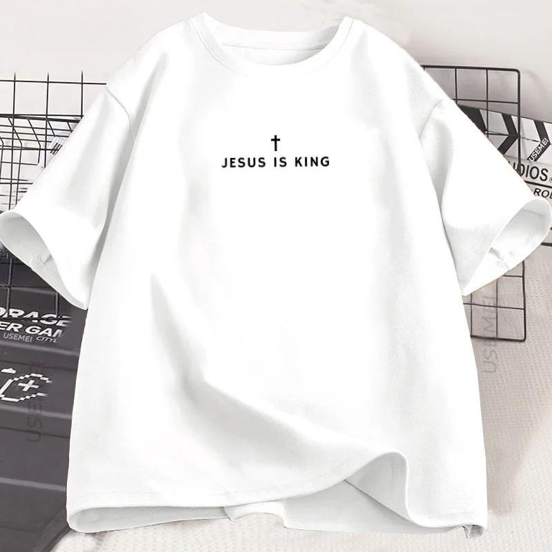 Jesus Is King Christian T Shirt Unisex Unisex Christian Merch Jesus Tshirt Faith Cotton Short Sleeve Round Neck Graphic Tees S5xl