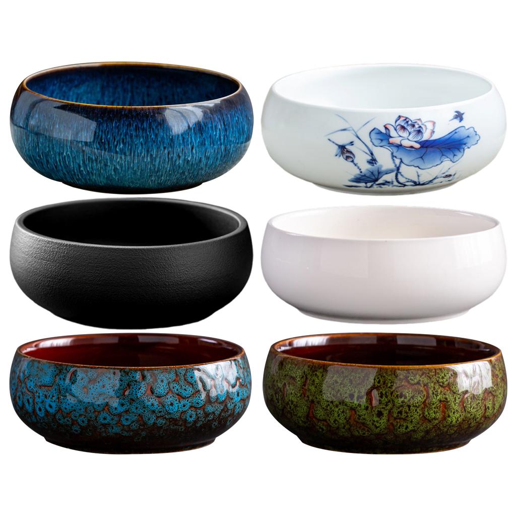 Creative High Temperature Ceramic Planter Bowl for Succulents and Water Plant with Unique Glazed Finish Home Decoration