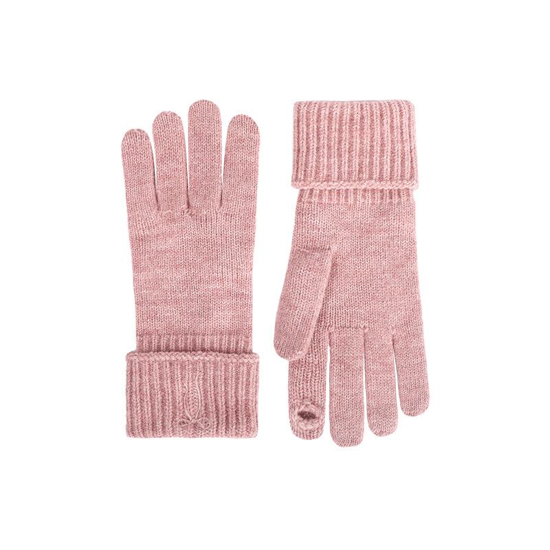 

Зимние нарукавники плюс длинные вязаные термоперчатки женские уличные ветрозащитные перчатки для езды мужские сенсорные перчатки женские розовый