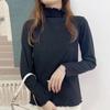 Autumn Winter Women's Elastic Bottoming Shirt Solid Colour Half High Neck Devel Bottoming Shirt Long Sleeve High Elastic T-shirt