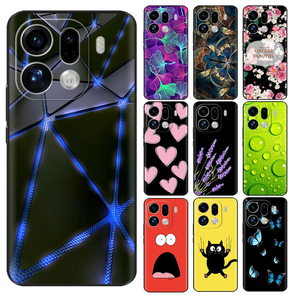 For OPPO Find X9 Find X9 Pro 5G Shockproof Case Soft TPU Silicone Phone Cover FindX9 Pro Funda Bumper Cartoon Painted Back Cover