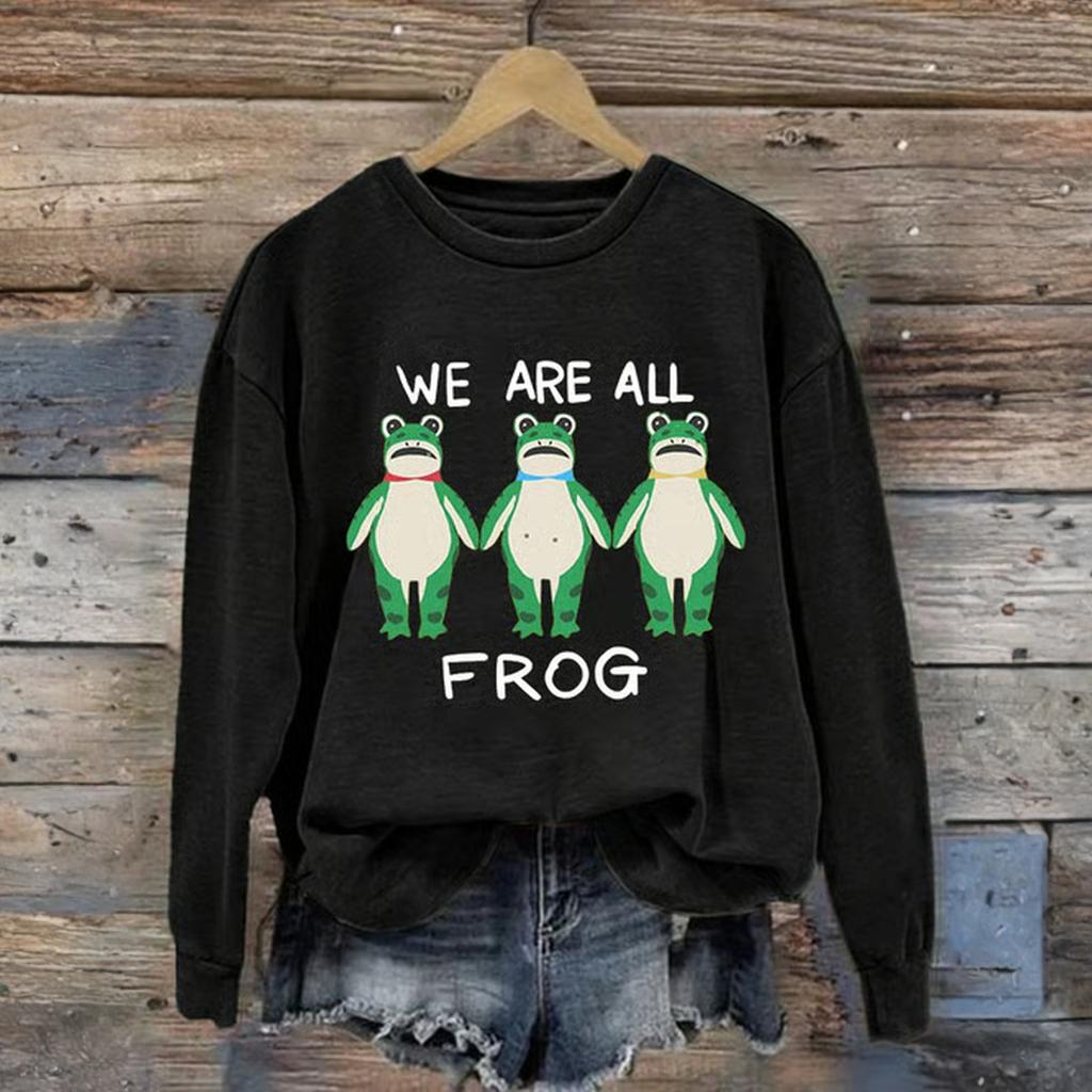 Women's Fashion Daily Versatile Casual Sweatshirts Long Sleeve Round Neck Top Sweatshirts