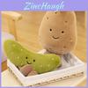Customizable Rabbit Plush Toy Keychain With Cute New Potato And Sour Cucumber Patterns 10cm Height 0.01kg Weight