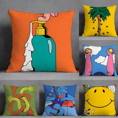 Emotional Illustration Pillow Case Pillowcase Doublesided Printed Sofa Cushion Bedroom Headboard Pillow