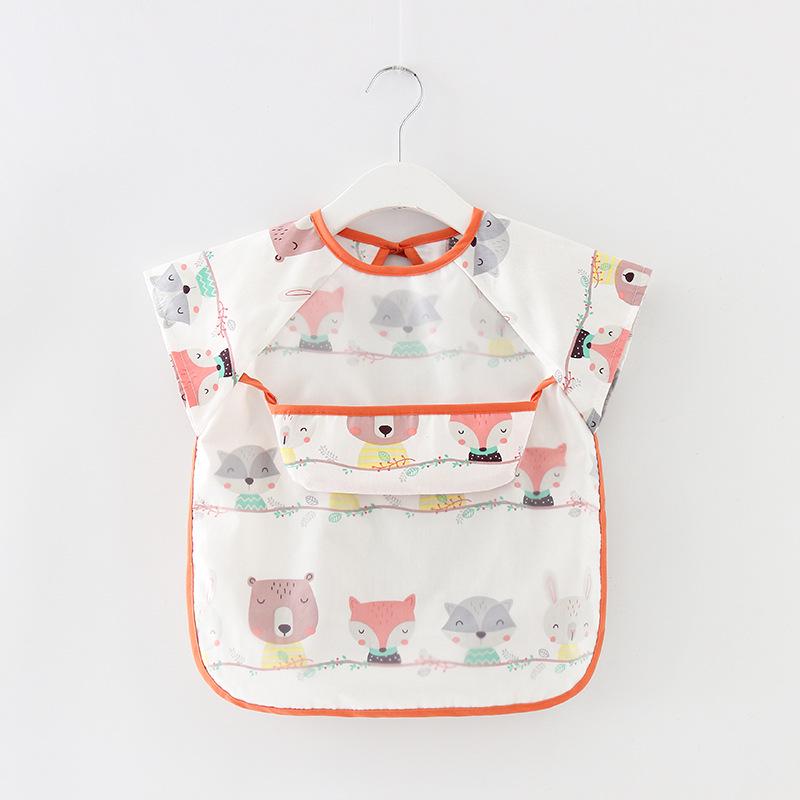 Blouse imperméable en coton à manches longues avec poche pour enfants