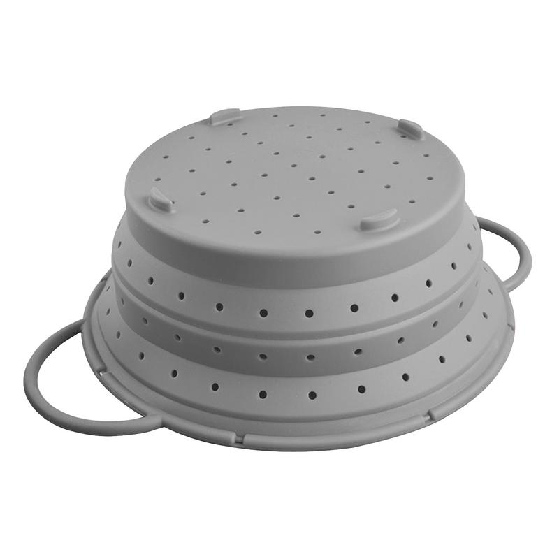 Silikon Sieb Lebensmittelsieb Weich Faltbares Küchensieb mit Griffen Vielseitiges Spülenbecken Sieb Abtropfkorb