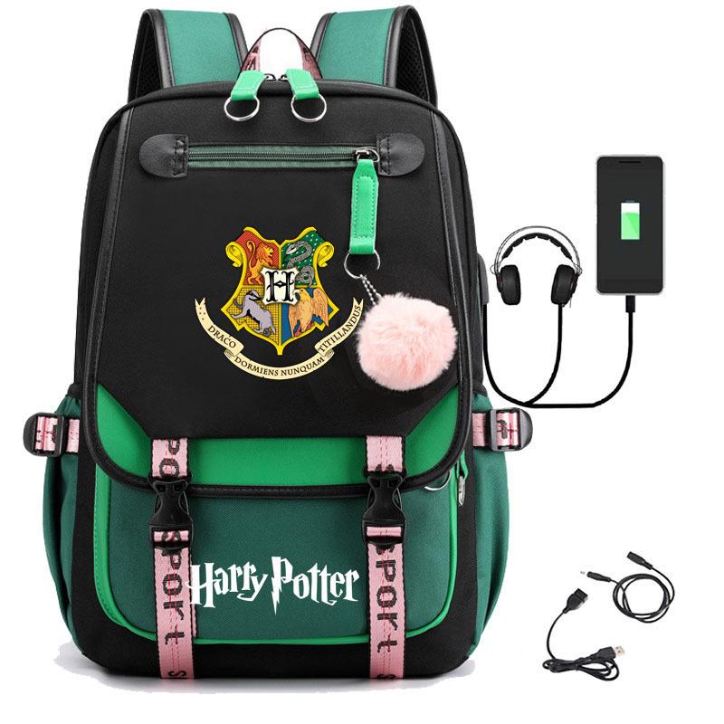 Large Capacity Schoolbag with Shoulder Strap; Student Three-piece Pencil Case Set