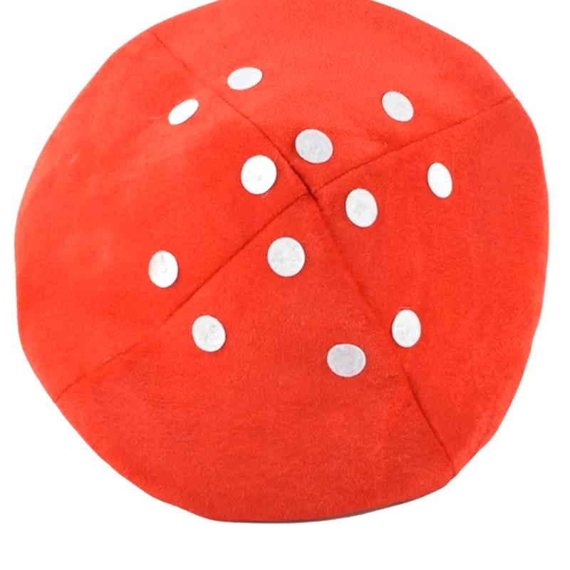 

Adult Stuffed Mushroom Hat Christmas Party Plush Hat Adult Carnivals Photography Hat Halloween Party Festival Hat