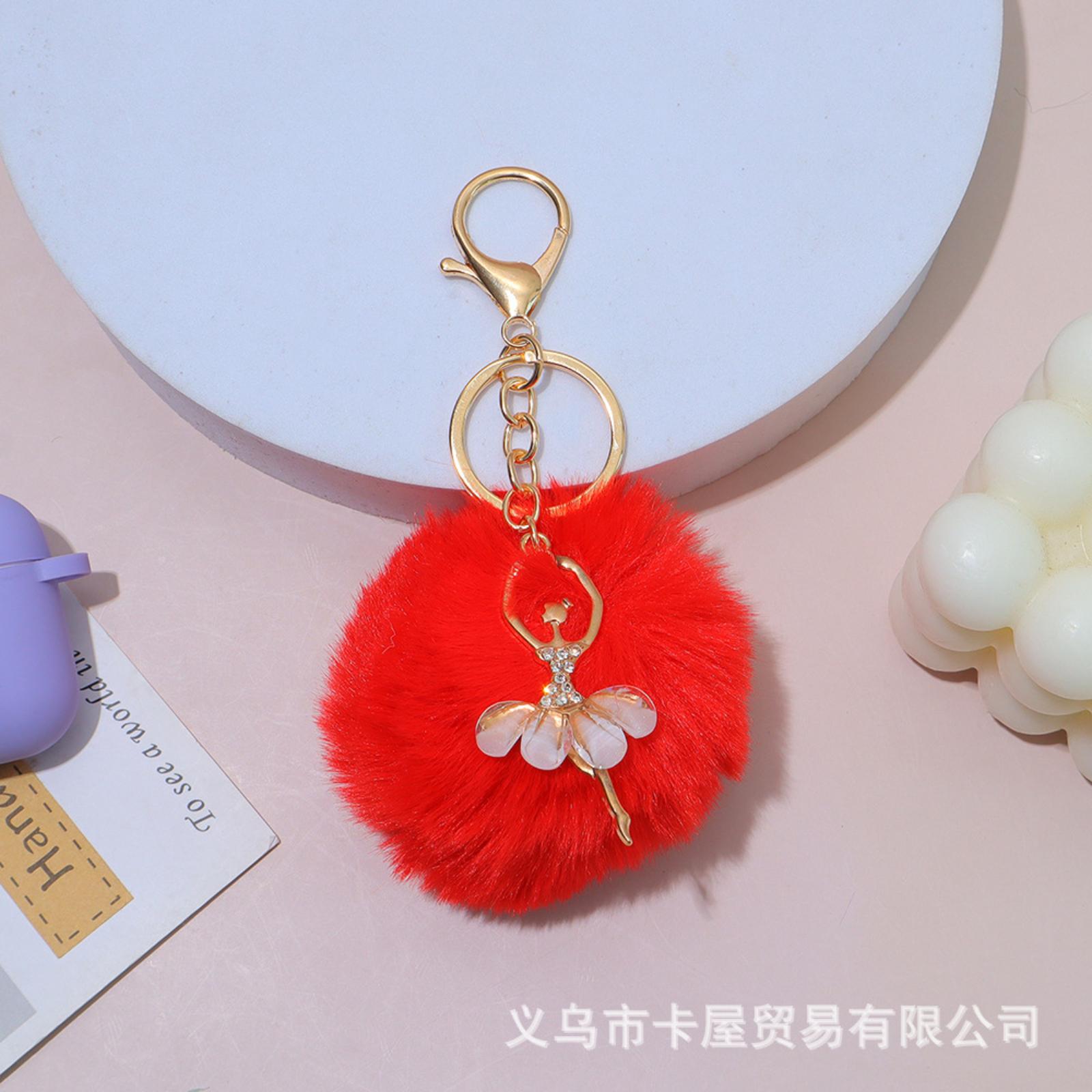 

Брелок-помпон Ангел Шарм для сумки Искусственный DIY Брелок-помпон Аксессуар One Size красный