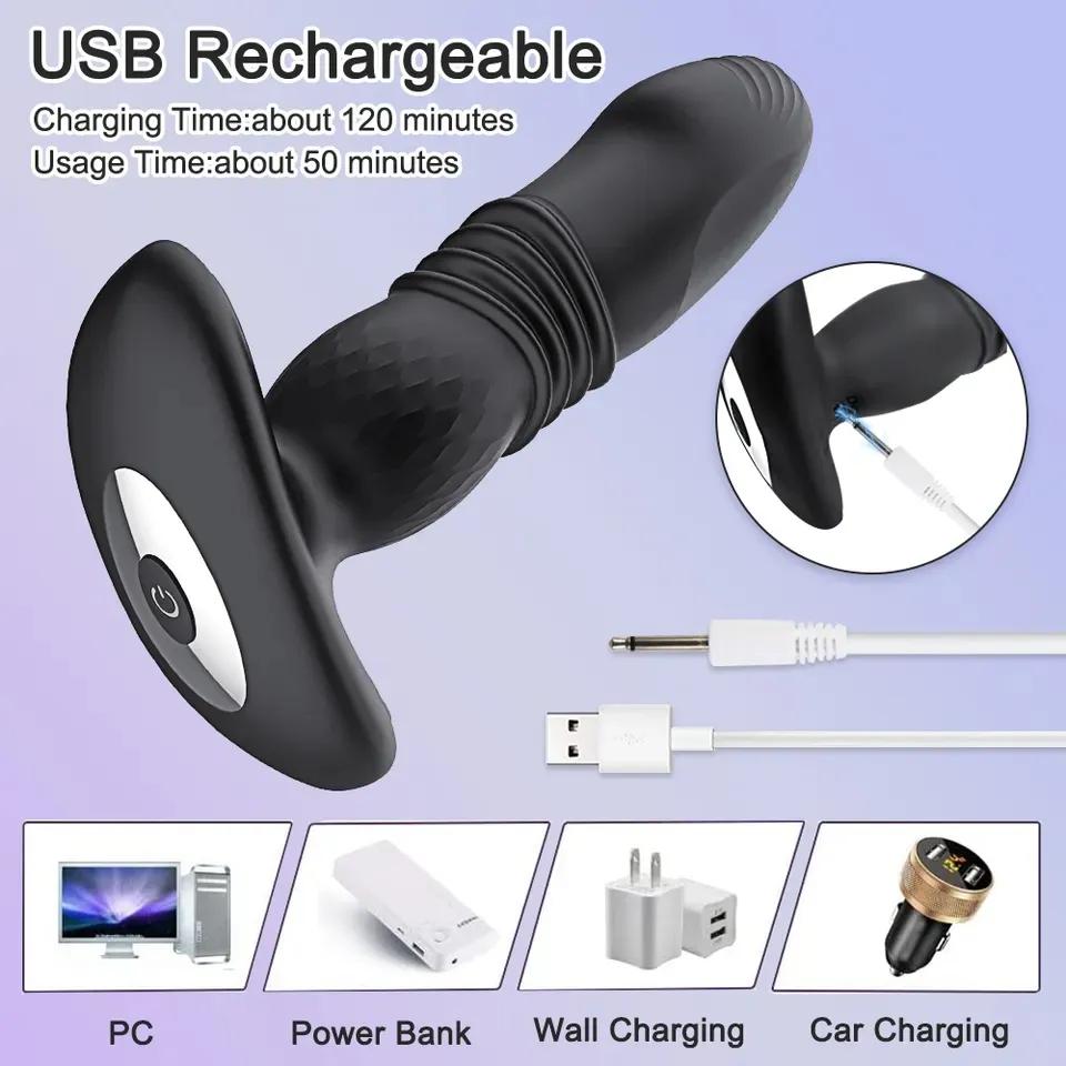Teleskop Vibrierender Butt Plug Anal Sex Spielzeug für Frauen Vibrator Wireless Remote Ass Anal Dildo Prostata Massager Männer Buttplug