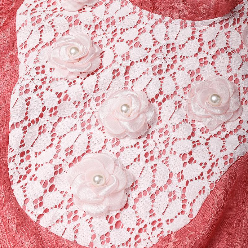 ZANZEA Women Casual Round Neck Short Sleeve Summer Lace Patchwork Long Dress