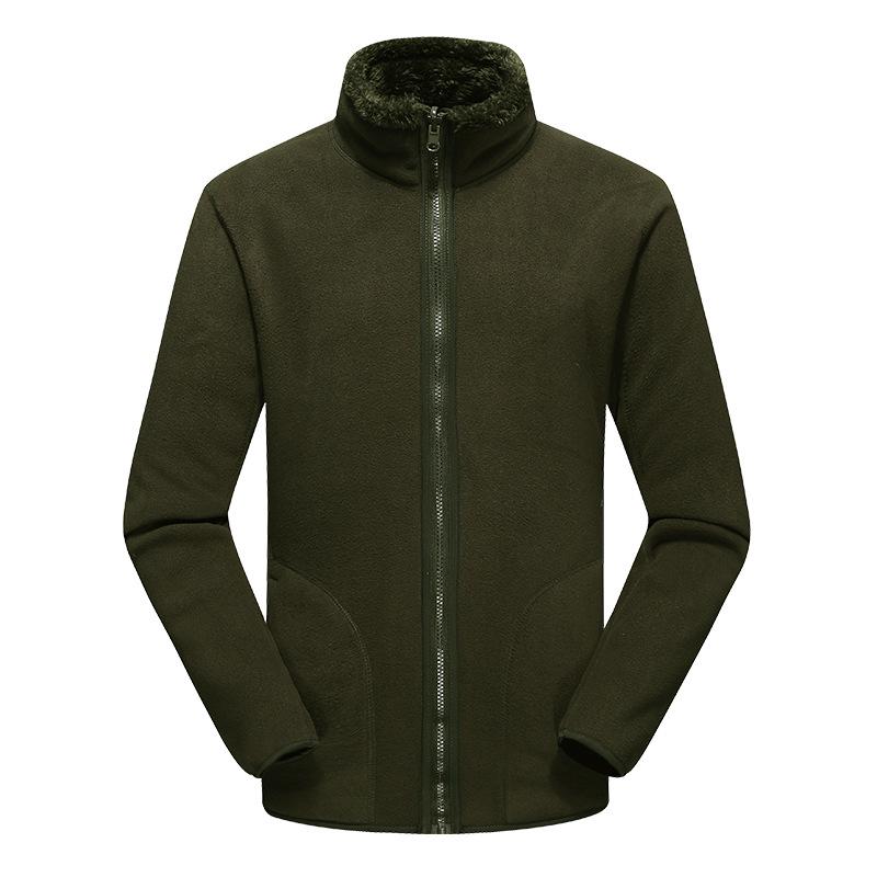 Unisex Polar Fleece Thick Jacket - Coral Fleece Liner for Autumn and Winter