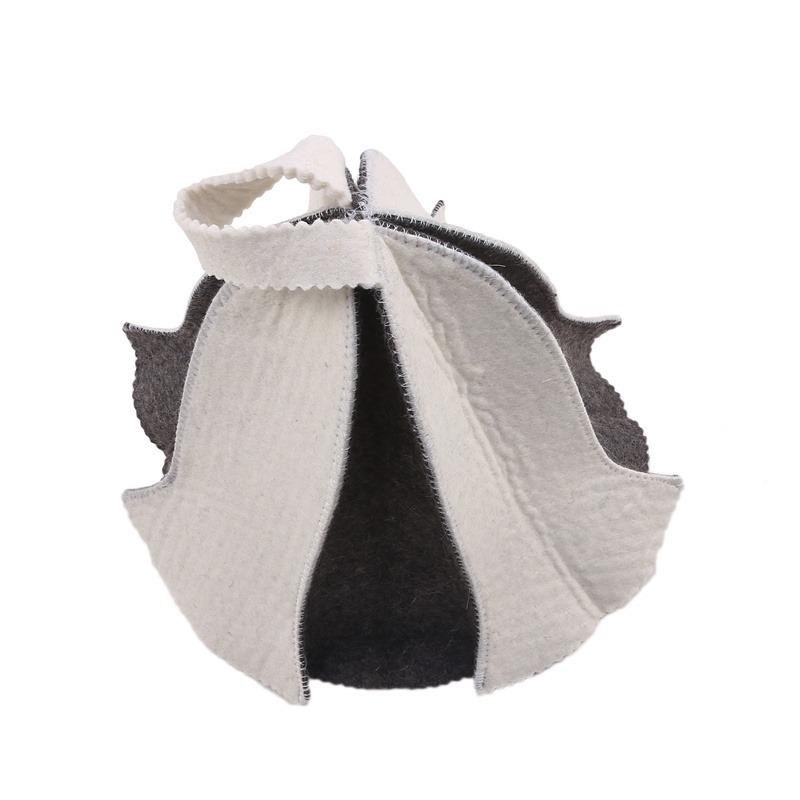Gorro de Sauna Anti Calor Fieltro de Lana Grueso Gorro de Ducha Turbante para el Cabello Toalla de Secado Rápido Sombreros Toalla Accesorios para Baño de Sauna