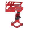Bike Phone Mount Holder 360 Degree Rotatable Red Aluminum Alloy Handlebar Mounted Cell Phone Holder for Motorcycle