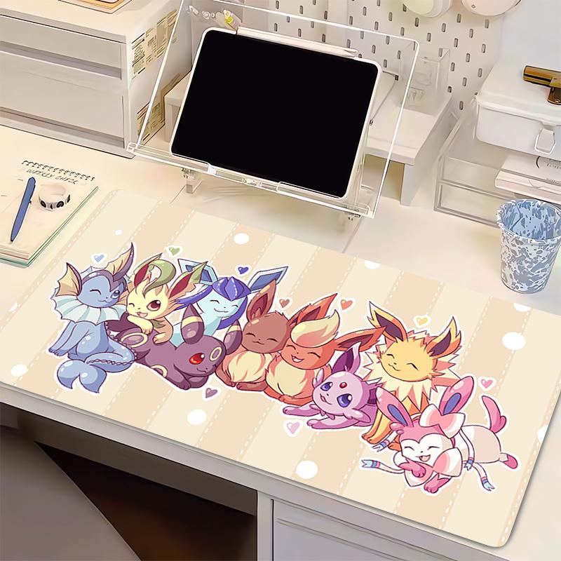 Mouse Pad Gamer Notebook Keyboard Desk Mat kawaii Pokemon Jigglypuff Eevee Gaming Accessories XXL Mousepad Aesthetic Desk Decor