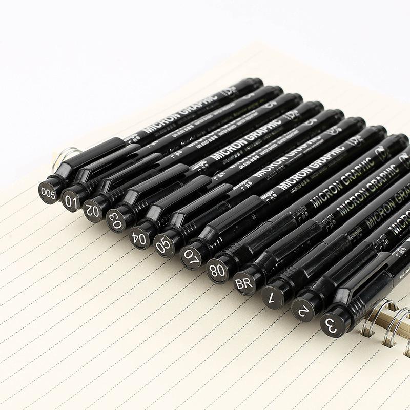Guangna 8050 Needle Point Archival Ink Pen Set for Sketching and Outlining