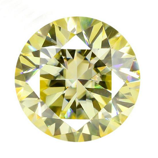 Round Multicolor Moissanite Stones: Red, Yellow, Blue, Green & Paraiba Colors
