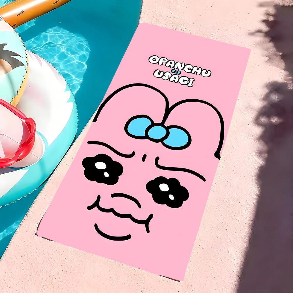 Character O-Opanchu Usagi Towel Microfiber beach towel, quick-dry, sand-free, ultra-fine fiber, super soft.