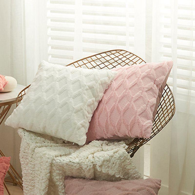 Diamond Plush Pillowcase Soft And Comfortable Cushion Cover For Chic Bed And Sofa Decor