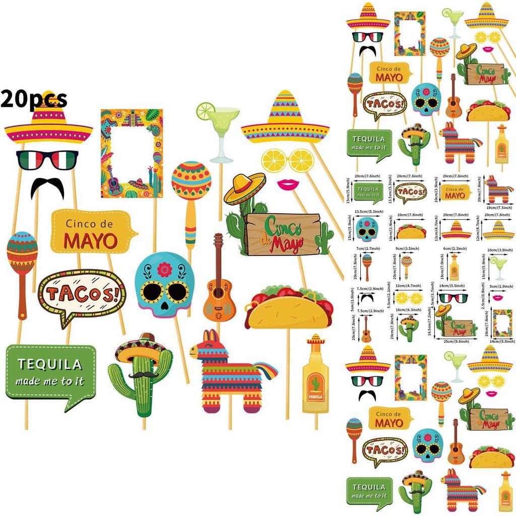 Mexican Carnival Photo Props Party Decorations With Paper Material For Festive Events