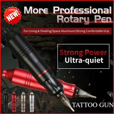 Profesjonalny obrotowy zestaw maszynek do tatuażu cichy szwajcarski silnik pistolet do tatuażu permanentna maszyna do makijażu dla tatuatorów i początkujących