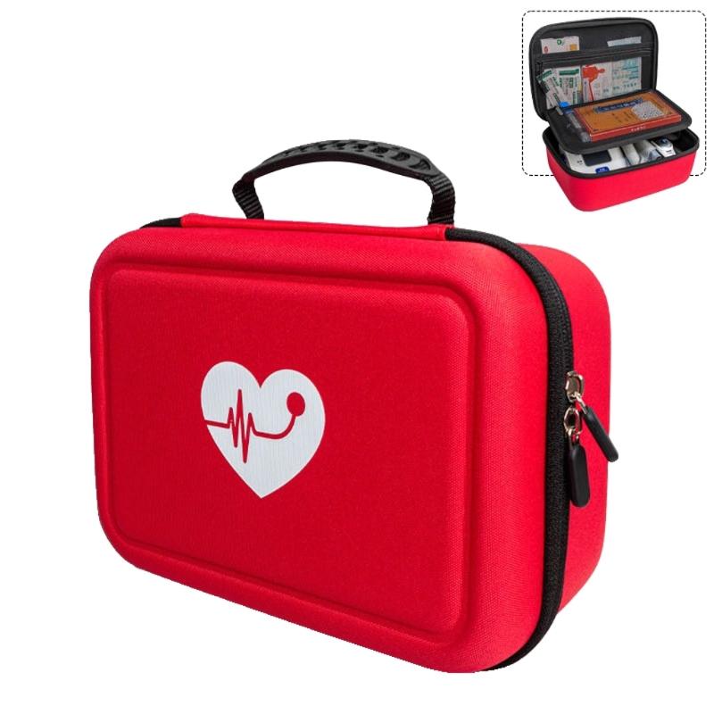 

Hard Case Storage Bag for Blood Pressure Monitor Impact Resistant Pouch with Inner Pocket and Handle Travel Carry Bag красный