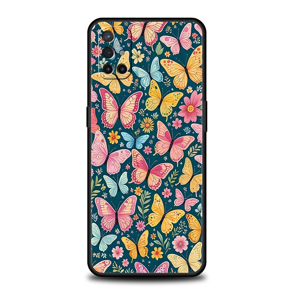 Phone Case For Oneplus 13R 13 12 10T 11 R10 Nord N100 N200 N10 9 9R CE 2 3 Z Pro Lite 5G Soft TPU Cover Butterfly Design Fundas