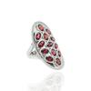 Granat Sterling Silber Ring: Klobiges Design mit vielen Edelsteinen