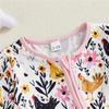 Autumn Baby Boy Girl Romper Camouflage Rooster Floral Print Long Sleeve Zip-up Jumpsuit Cute Infant Toddler Fall Clothes