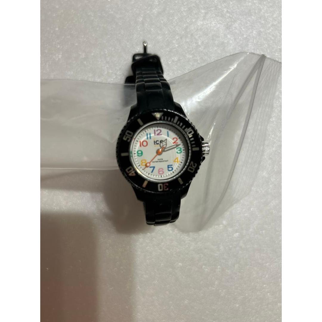 Used icewatch wristwatch mini black belt/for exams