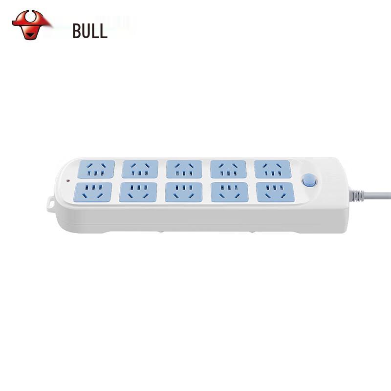 BULL Overload Protection 10-Outlet Power Strip CN plug (adapter included)