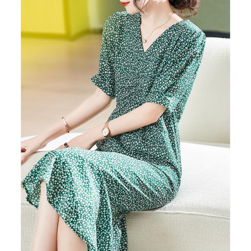 

Firstview Women s Casual Mid-Length Short Sleeve Dress S