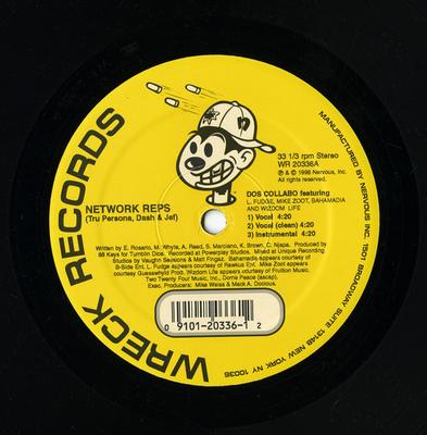 12inch Record NETWORK REPS - Dos Collabo / Revolution Dub WR20336 Wreck Records 1998 US Rap & Hip-Hop/R&B Used