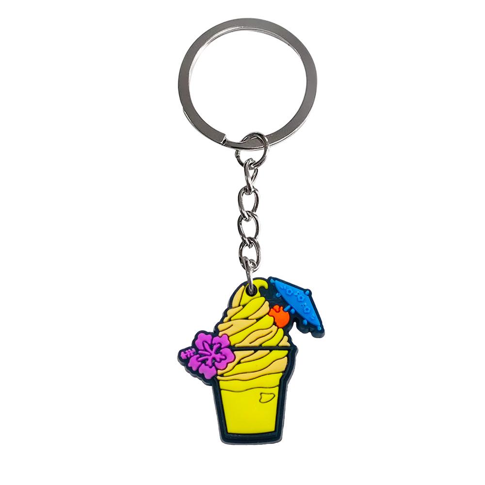 Exquisite PVC Food Keychain: Soft Rubber Pendant for Students - Trendy Small Gift