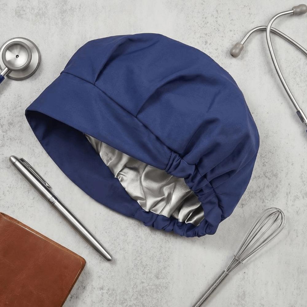 Creative Bouffant Chemo Cap High Elastic Protective Nurse Work Cap Soft Satin Lining Double-layer Turban Hat Daily Use