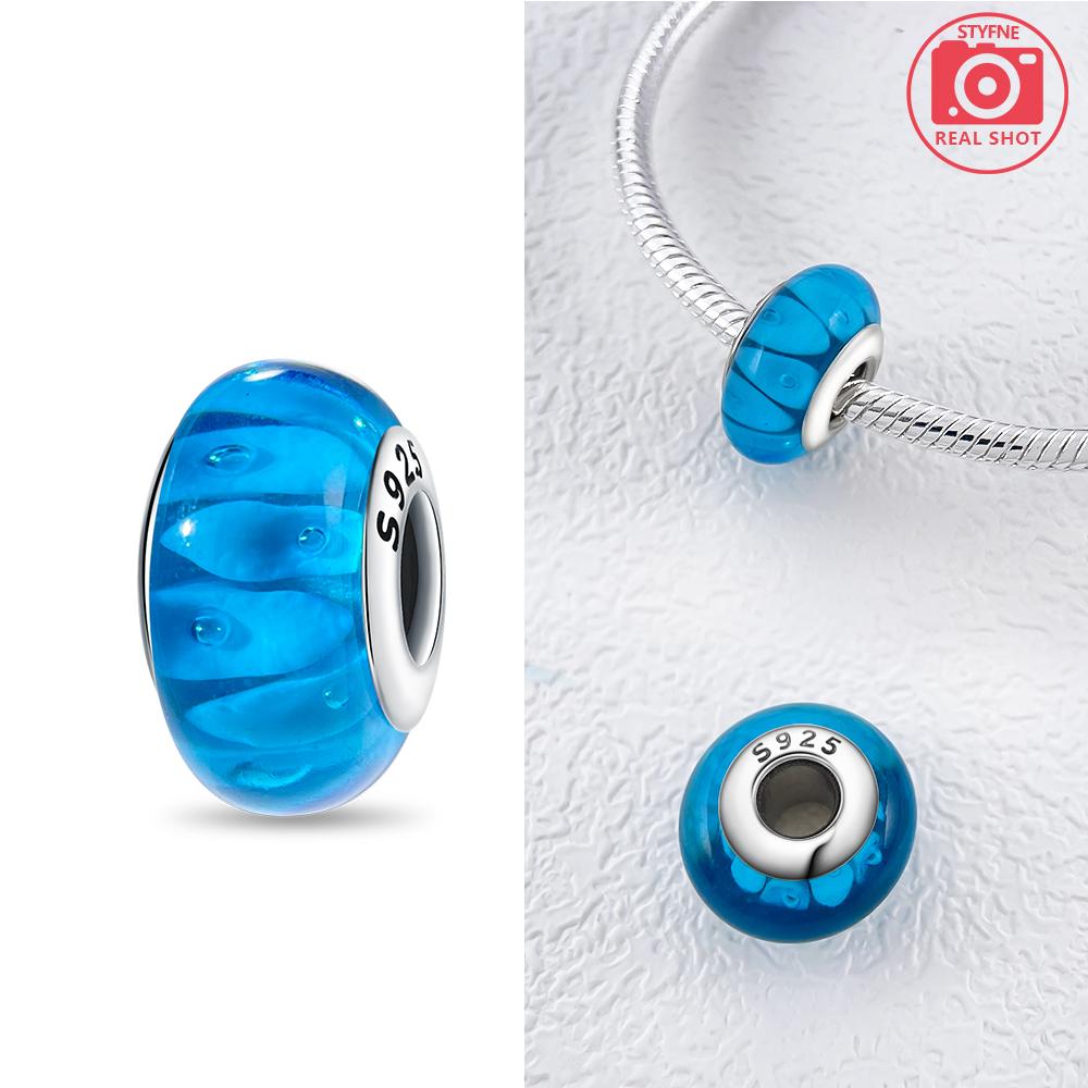 Charm Plata Murano Fantasy Bubble Mini Glass Bead Copper Colors For Charm Copper Colors Genuine Bracelets For Jewellery Crafting