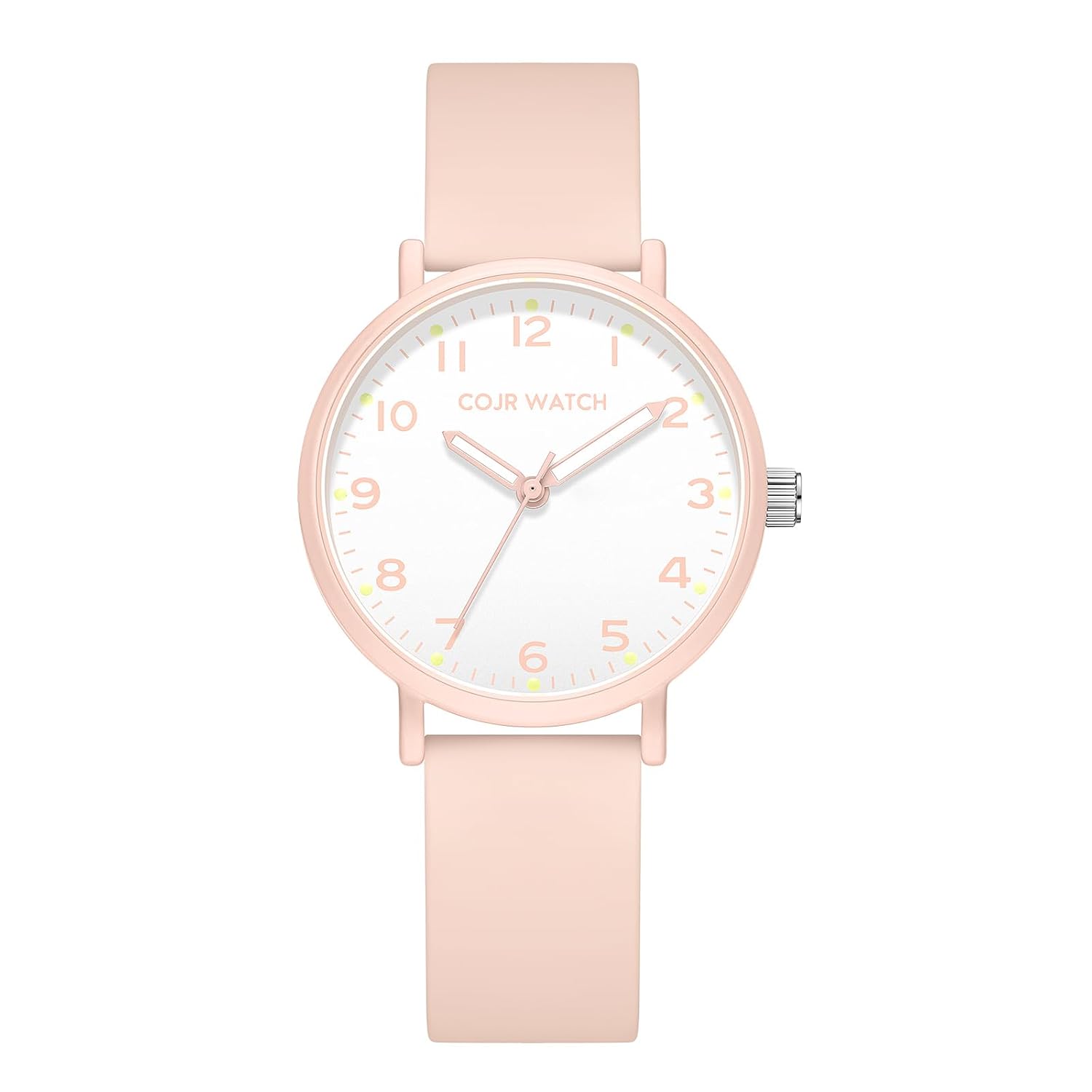 Exam wristwatch silent second hand analog simple cute stylish popular 3 ATM water-resistant luminous easy read mens womens student high school middle