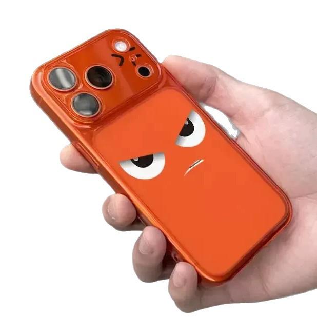 Personalized Milk Fierce Expression Applies To Apple 17Promax Large Window Mobile Phone Case IP16/15 Creative 14/13 Soft 12