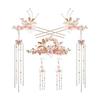 Ancient Chinese Hanfu Hair Accessories Set - Elegant Hairpins, Comb, Earrings, Necklace for Cosplay, Wedding, Photography - Retro Golden Alloy
