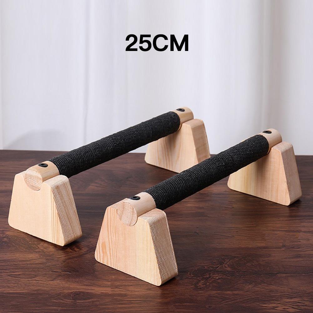 Wooden Push Up Handles Parallettes Bars Workout Equipment Non Slip Grips for Strength Calisthenics Household Fitness Man Woman