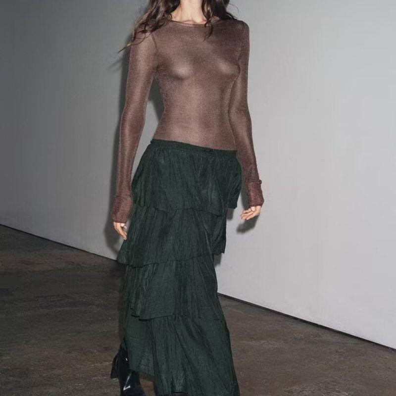 ZA Fall and winter New Women's Wear ZR Fashion Style Fashion Elegant Laminated Decorative Midi Dress 8699209 529