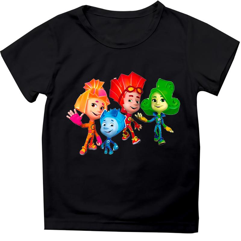 Die Fixies Grafik Kinder T-Shirt Mode Lässige Oberteile Kurzarm T-Shirt Mädchen Kleidung Sommer Rundhals T-Shirt Kinderkleidung Straße