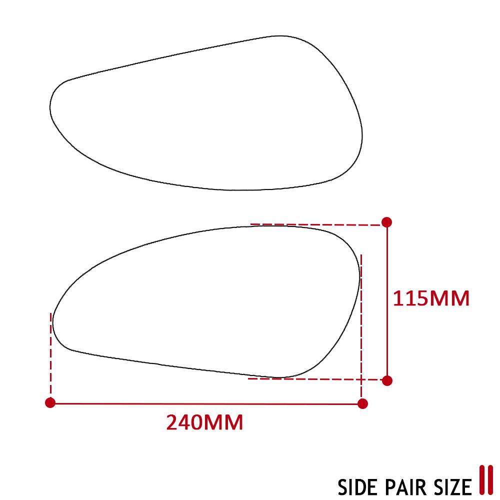 Universal Retro Motorcycle Anti slip Tank Pad Side Gas Knee Grip Traction Pads Protector Sticker For Harley Honda Yamaha T120