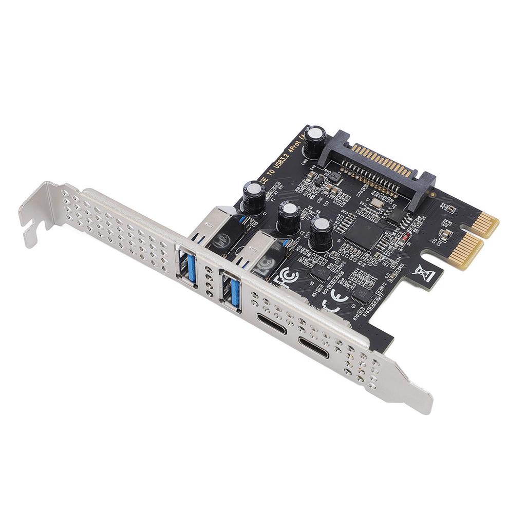 PCIE To USB and Type C Expansion Card 5Gbps Serial ATA Interface Support X1 X4 X8 X16 Stable Power