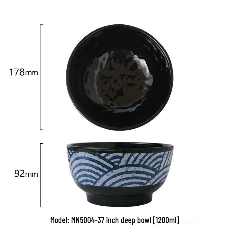 ZISIZ Japanese Hand-painted Melamine Serving Bowl